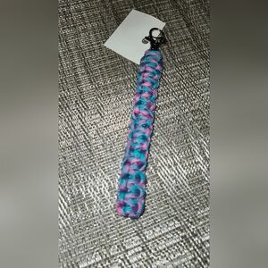 Hand Crafted Pink and Blue Paracord Key Chain-Unisex